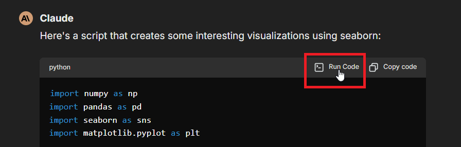 Code Interpreter in RumiTalk